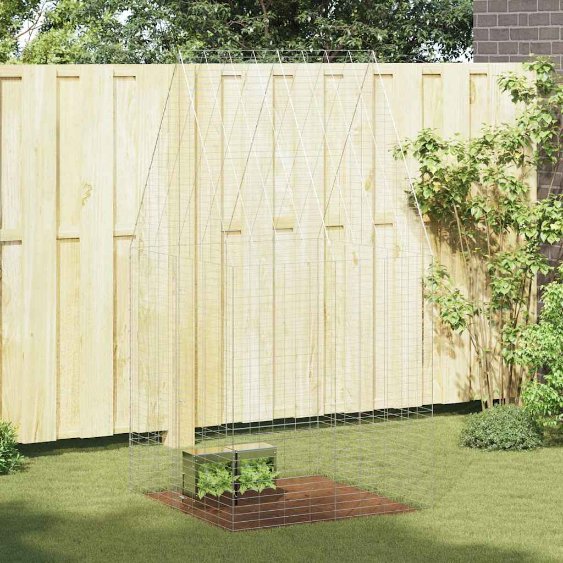 vidaXL Hühnerkäfig 2 pcs Silber 600 x 100 x 210 cm Verzinkter Stahl