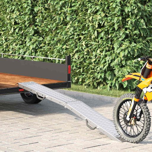 vidaXL Laderampe 2 pcs Silber 166 x 22,5 x 4,5 cm Verzinkter Stahl