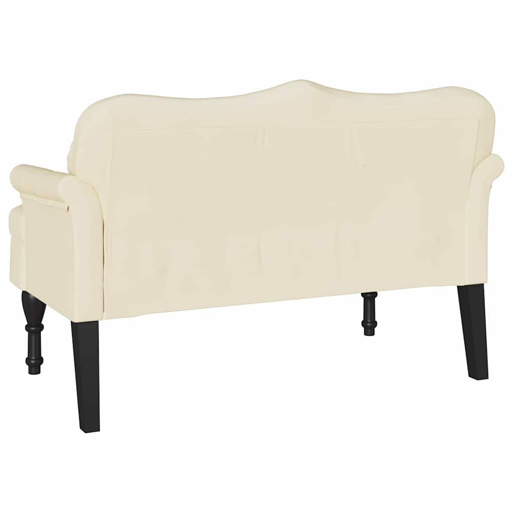 vidaXL Chesterfield Bench Creme 120,5 x 65 x 75 cm Kunstleder