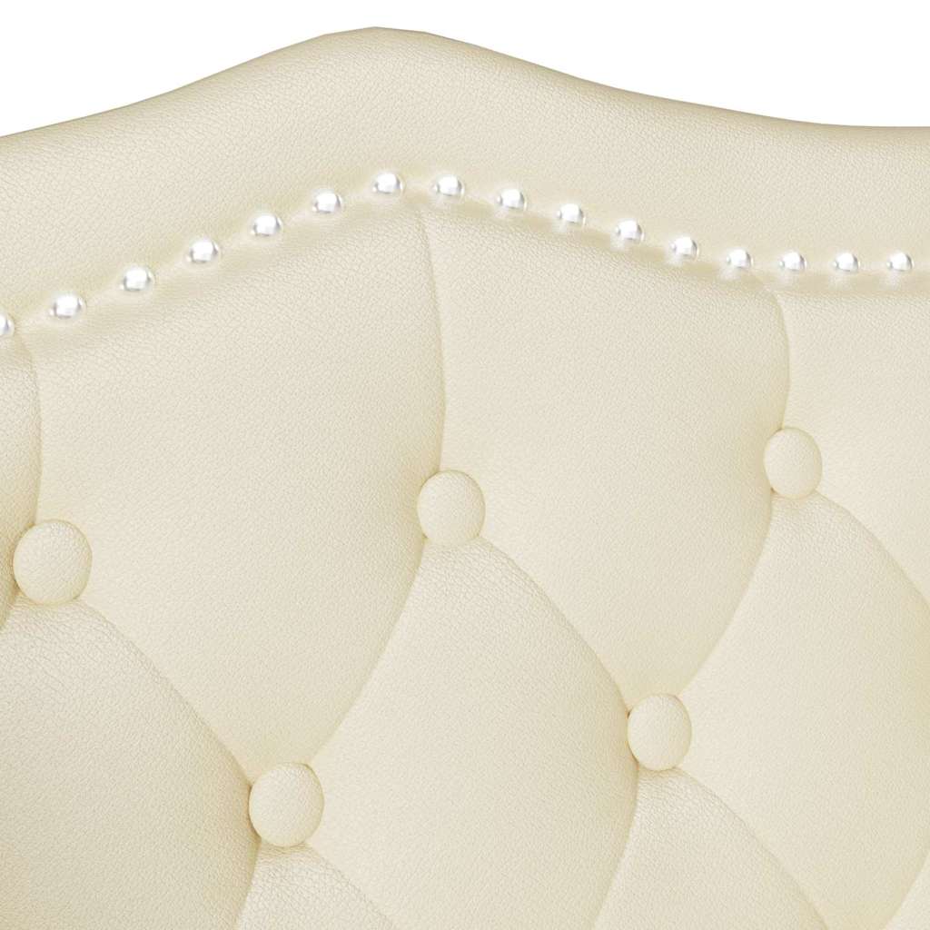 vidaXL Chesterfield Bench Creme 120,5 x 65 x 75 cm Kunstleder