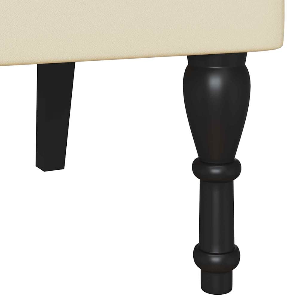 vidaXL Bank Creme 119,5 x 64,5 x 75 cm Kunstleder