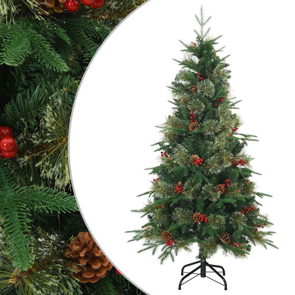 vidaXL Künstlicher klappbarer Weihnachtsbaum mit Ständer Grün 120 cm