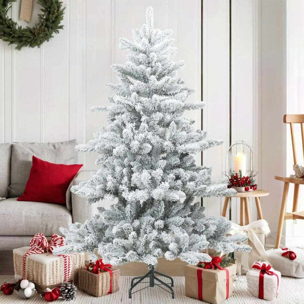 vidaXL Künstlicher klappbarer Weihnachtsbaum Grün 150 cm PVC, Stahl