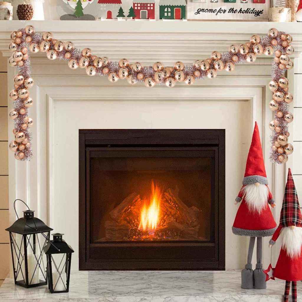 vidaXL Weihnachtskugelgirlande Rot 186 cm Polystyrol