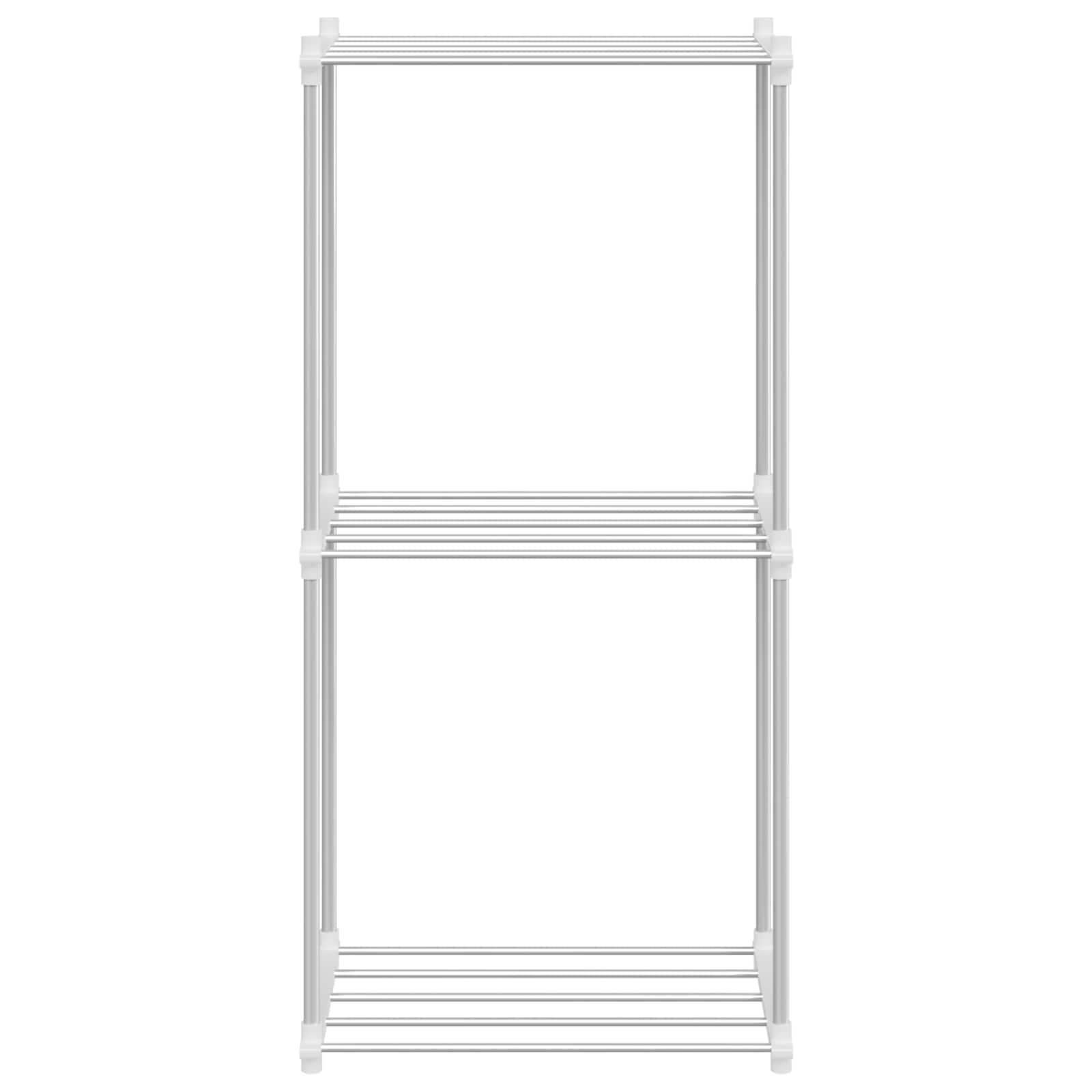 vidaXL Aufbewahrungsregal mit Regal Weiß 42.5 x 27 x 91.5 cm Aluminium