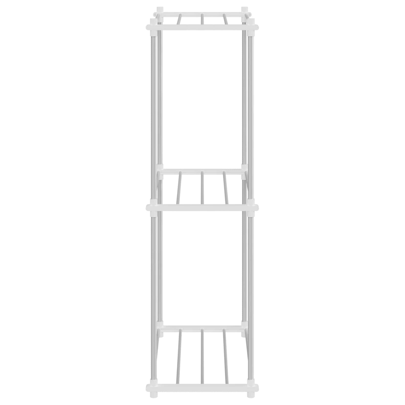 vidaXL Aufbewahrungsregal mit Regal Weiß 42.5 x 27 x 91.5 cm Aluminium