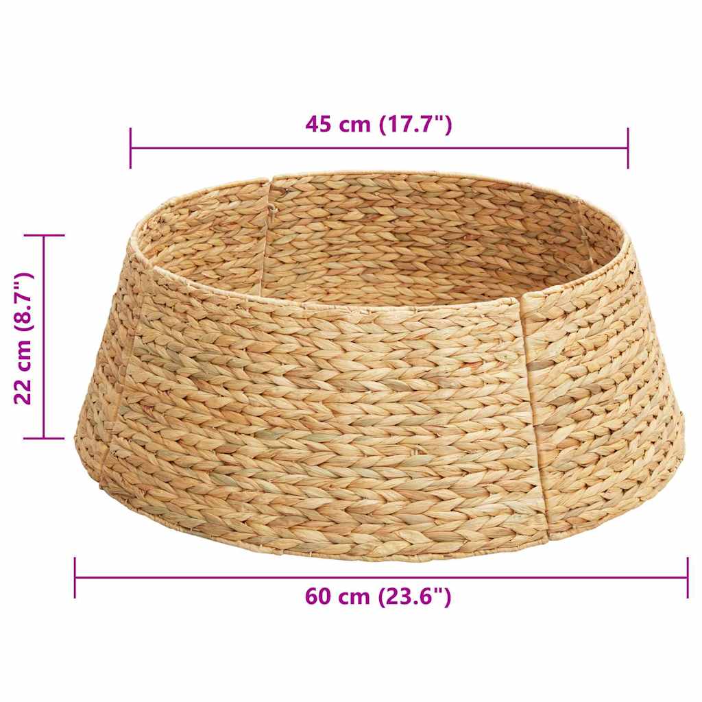 vidaXL Weihnachtsbaumkragen Braun 60 x 60 x 22 cm Wasserhyazinthe