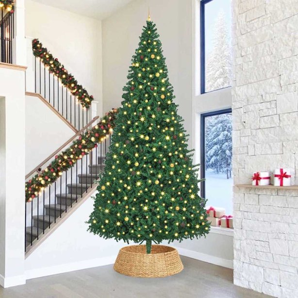 vidaXL Weihnachtsbaumkragen Braun 60 x 60 x 22 cm Wasserhyazinthe