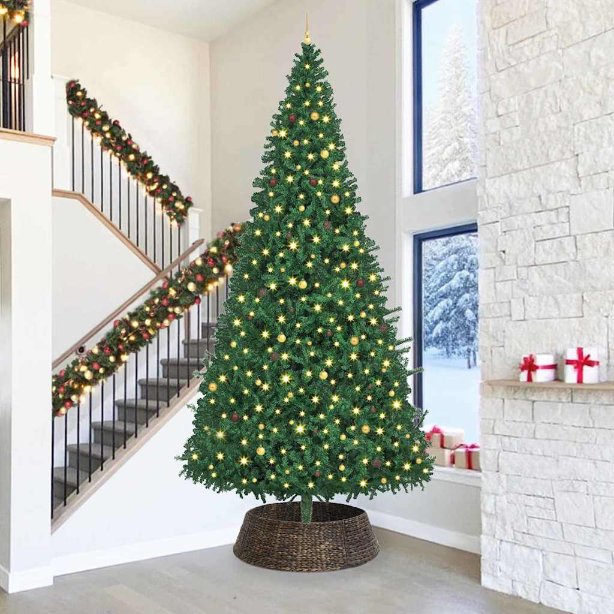 vidaXL Weihnachtsbaumkragen Braun 60 x 60 x 22 cm Wasserhyazinthe