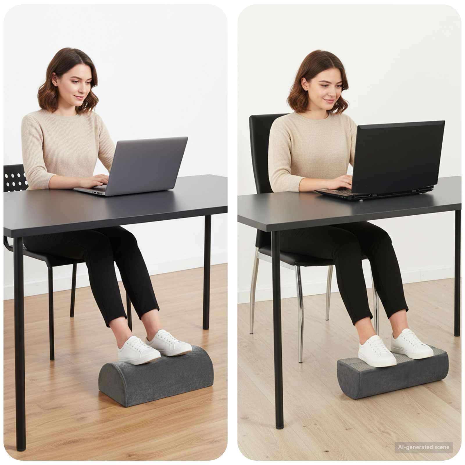 vidaXL Fußstützenkissen Uni Grau