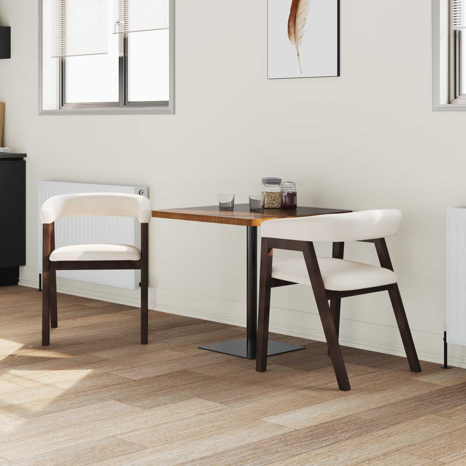 vidaXL Esszimmerstühle 2 pcs Hellbraun 54 x 57 x 73 cm