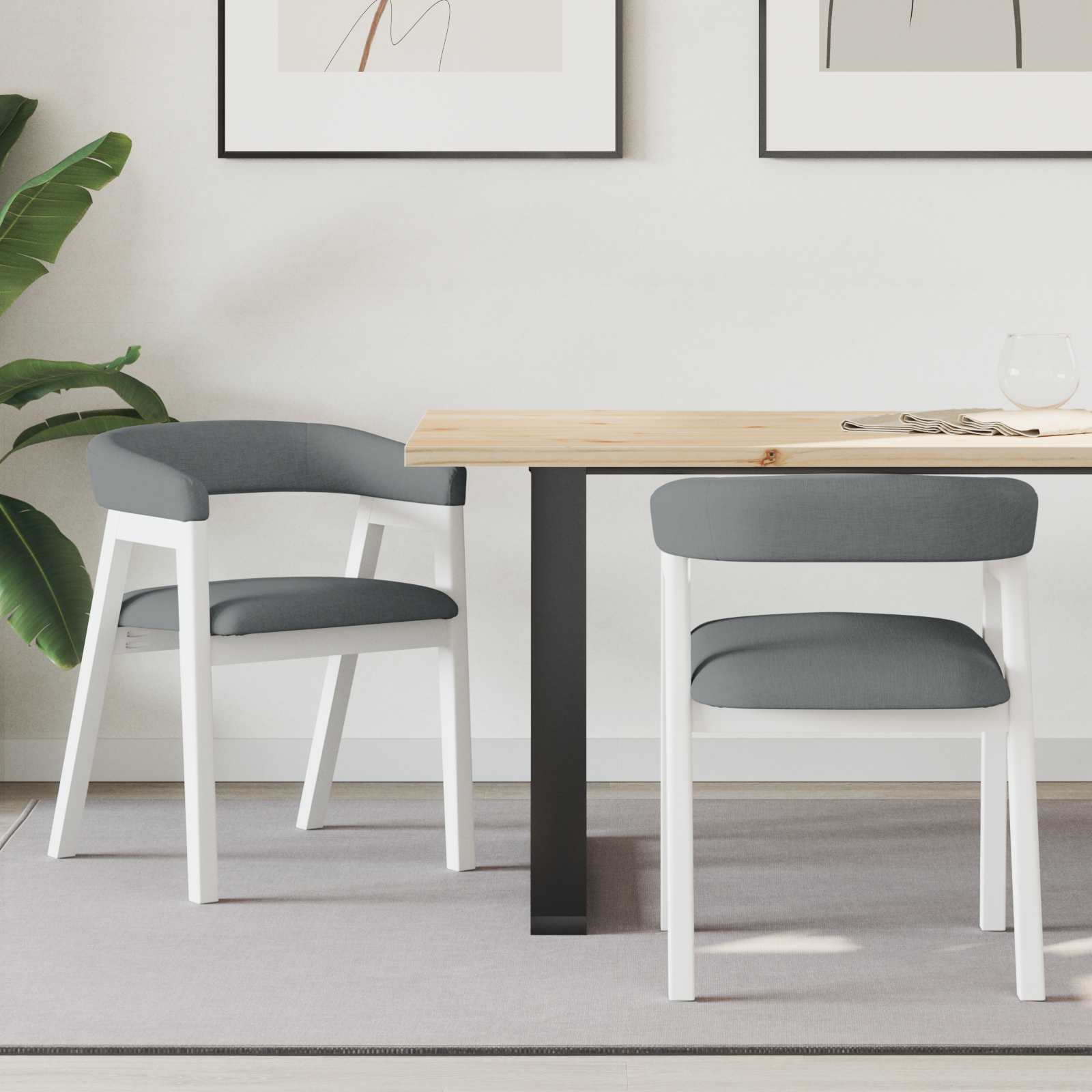 vidaXL Esszimmerstühle 2 pcs Hellbraun 54 x 57 x 73 cm