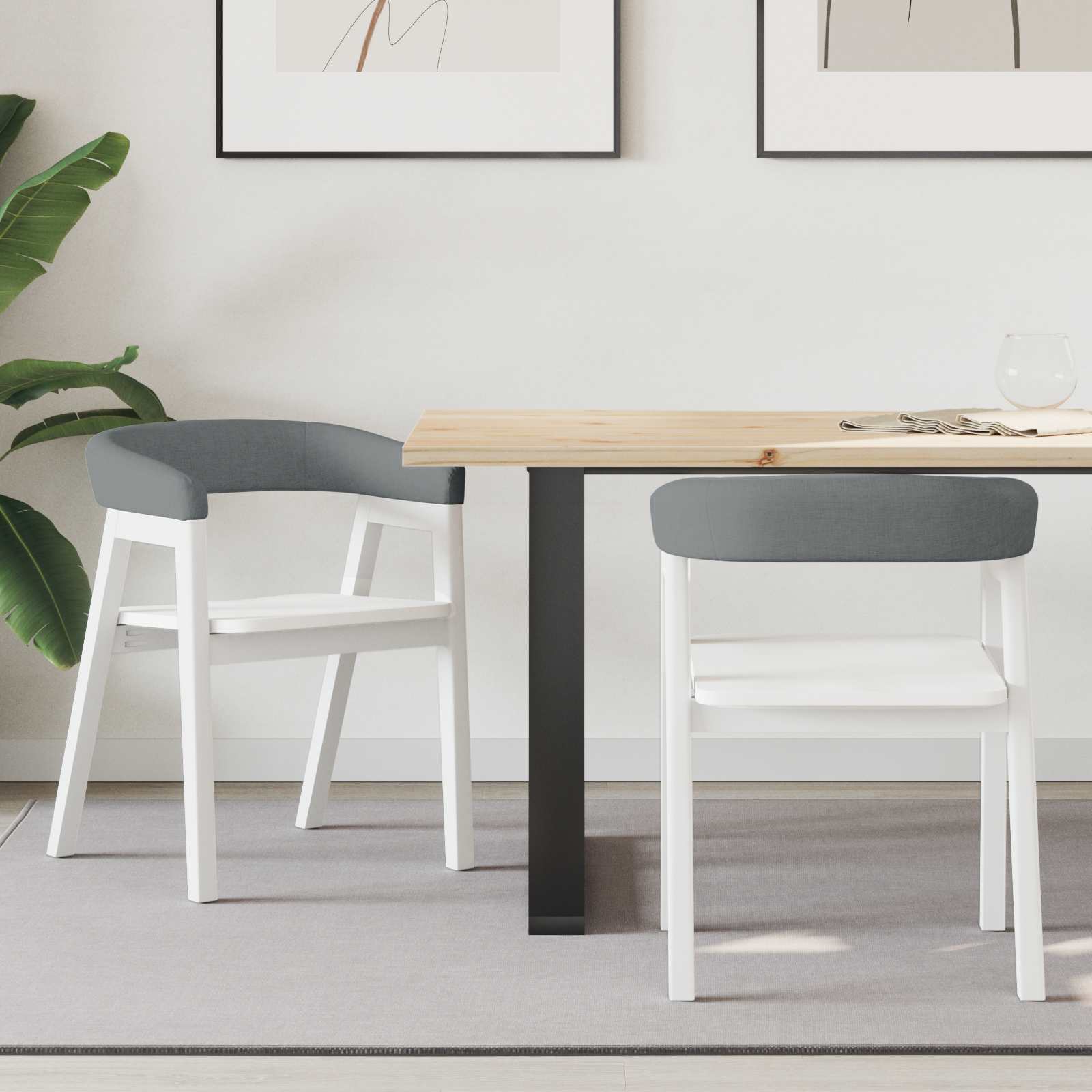 vidaXL Esszimmerstühle 2 pcs Hellbraun 54 x 57 x 73 cm