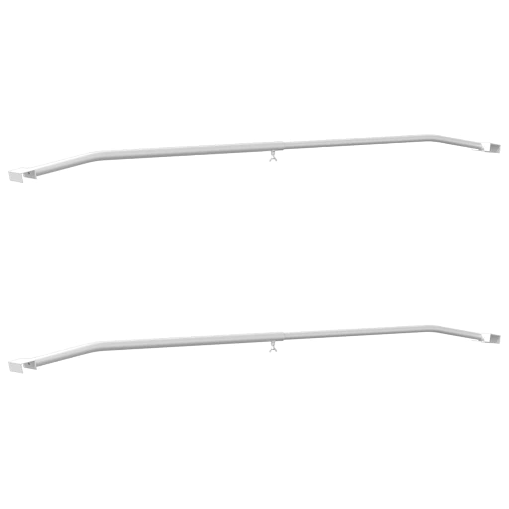 vidaXL geeignet für flache Planenhalterung 2 pcs Silber 100-145 cm