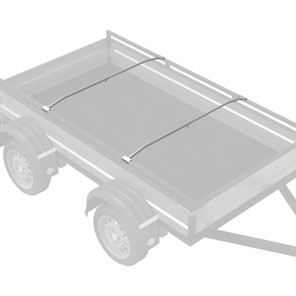 vidaXL geeignet für flache Planenhalterung 2 pcs Silber 100-145 cm