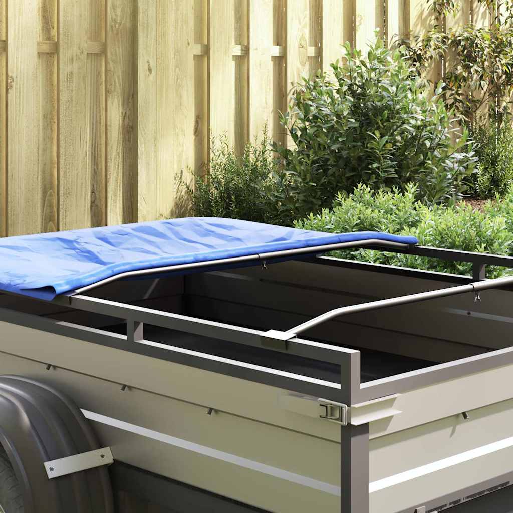 vidaXL geeignet für flache Planenhalterung 2 pcs Silber 100-145 cm