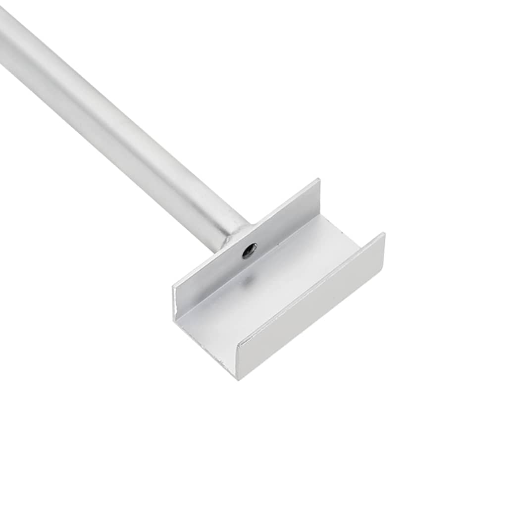 vidaXL geeignet für flache Planenhalterung 2 pcs Silber 100-145 cm