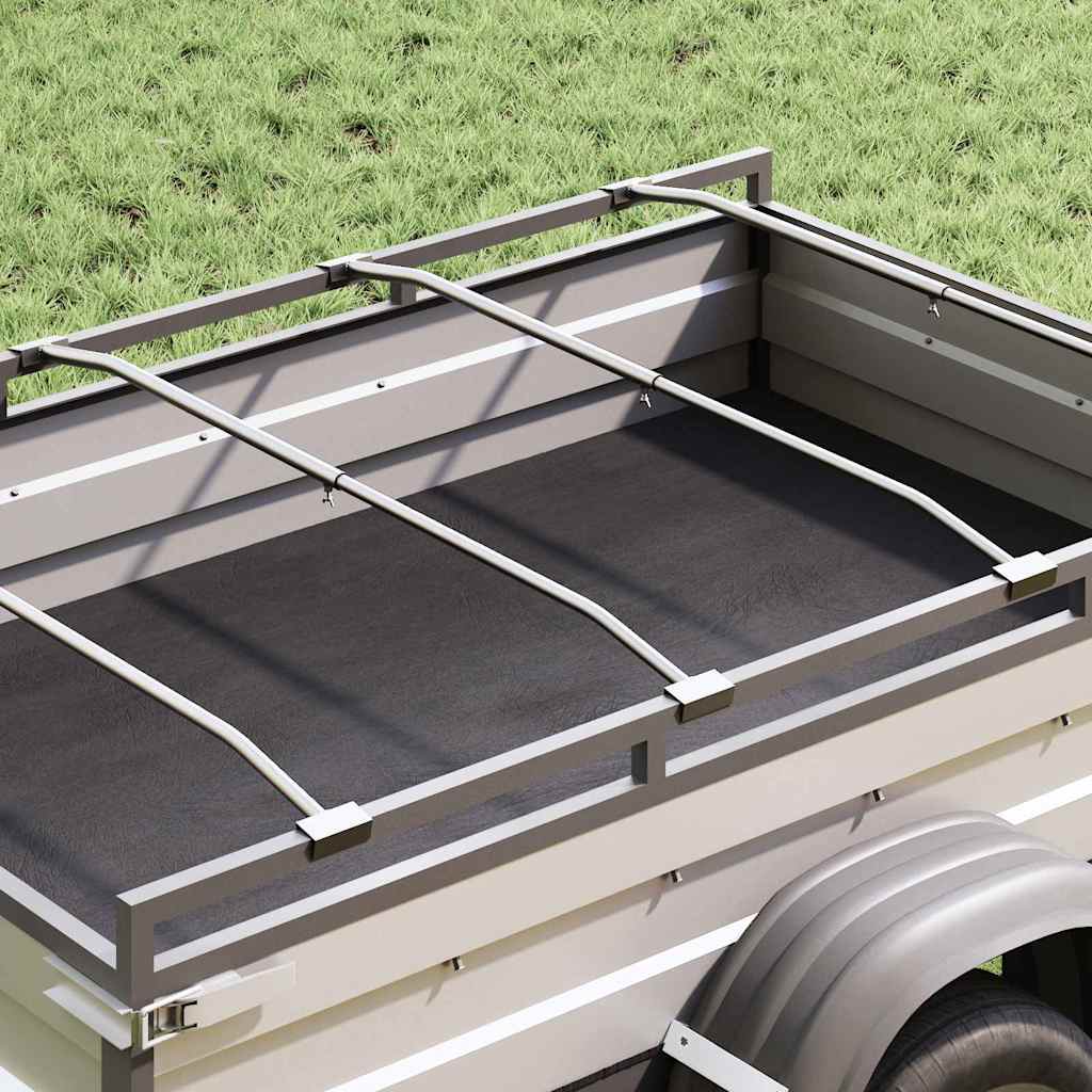 vidaXL geeignet für flache Planenhalterung 2 pcs Silber 100-145 cm