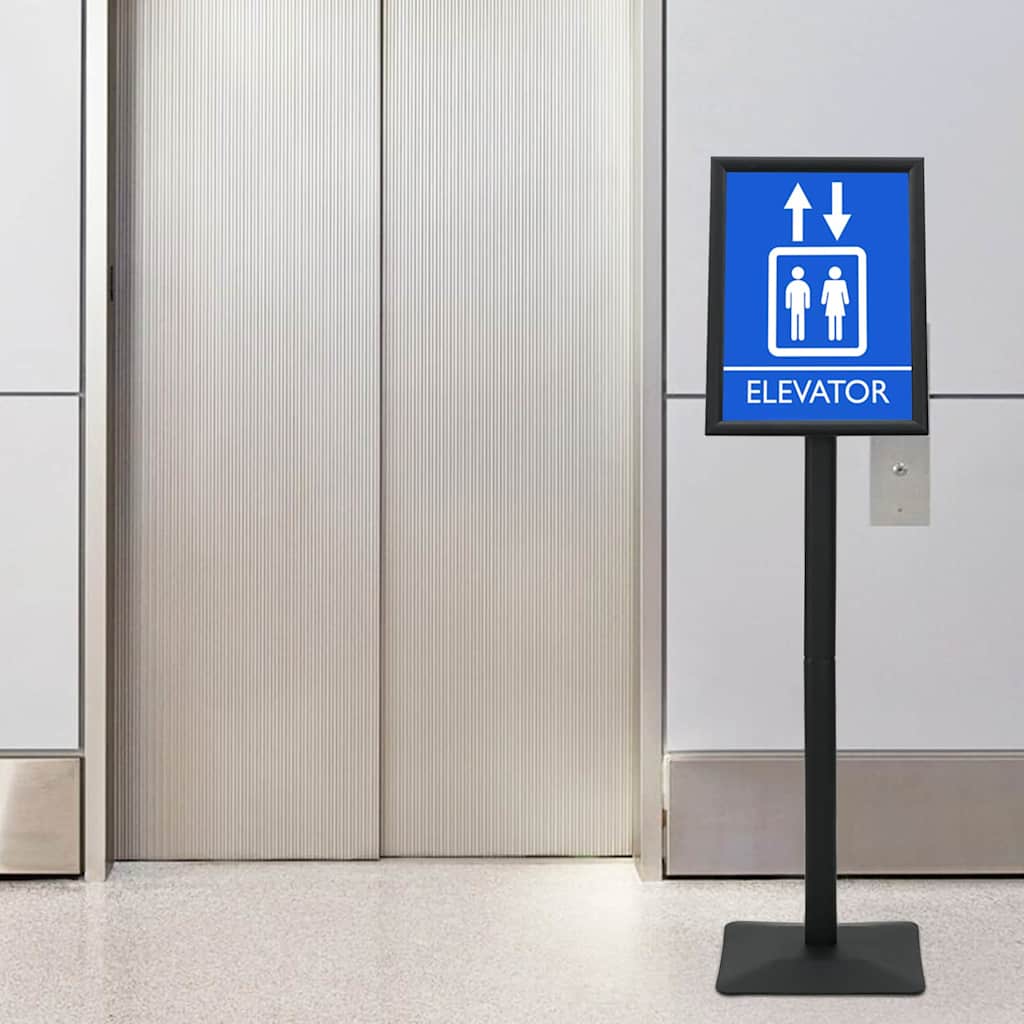 vidaXL Podest-Posterständer Silber A3 PVC und Gusseisen