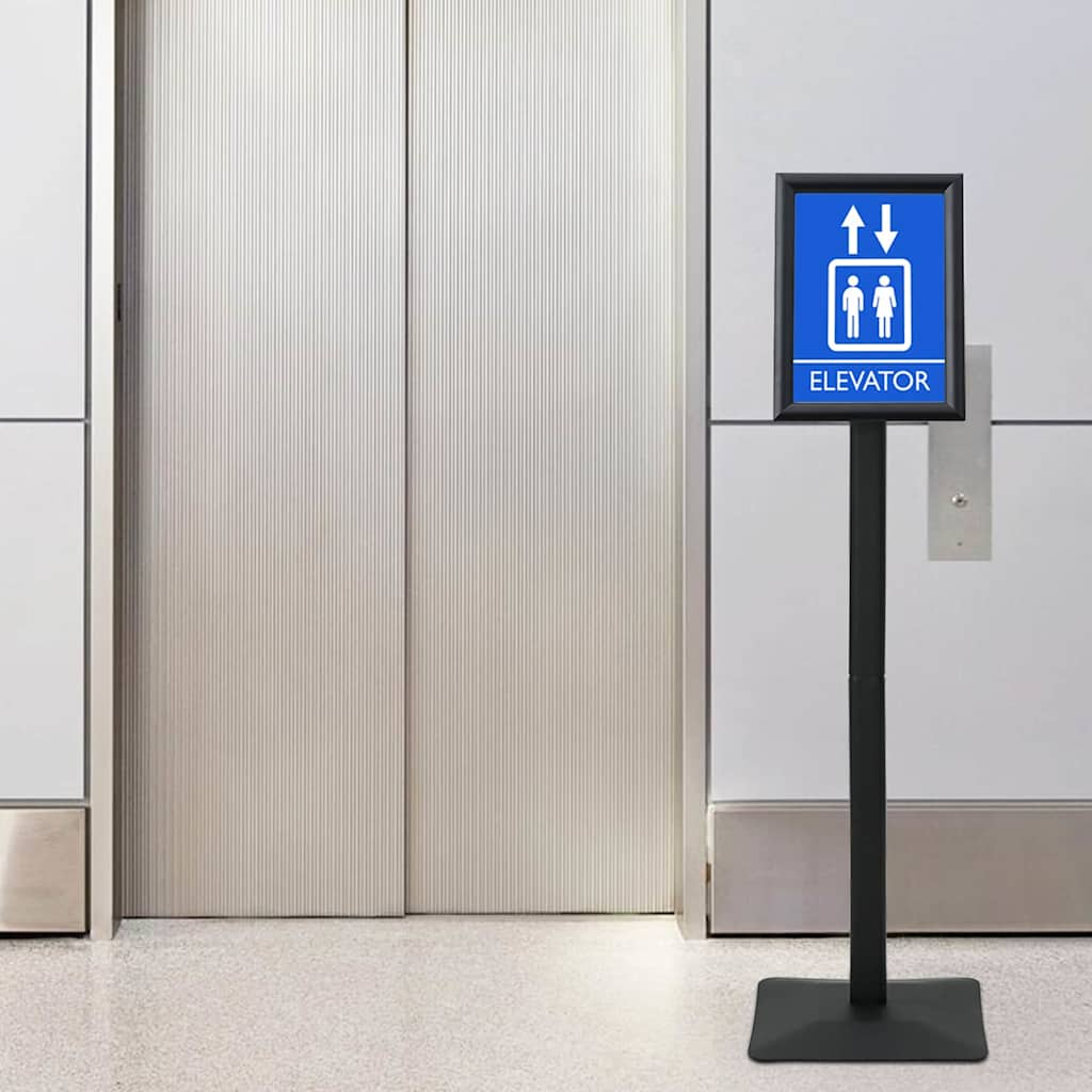 vidaXL Podest-Posterständer Silber A3 PVC und Gusseisen