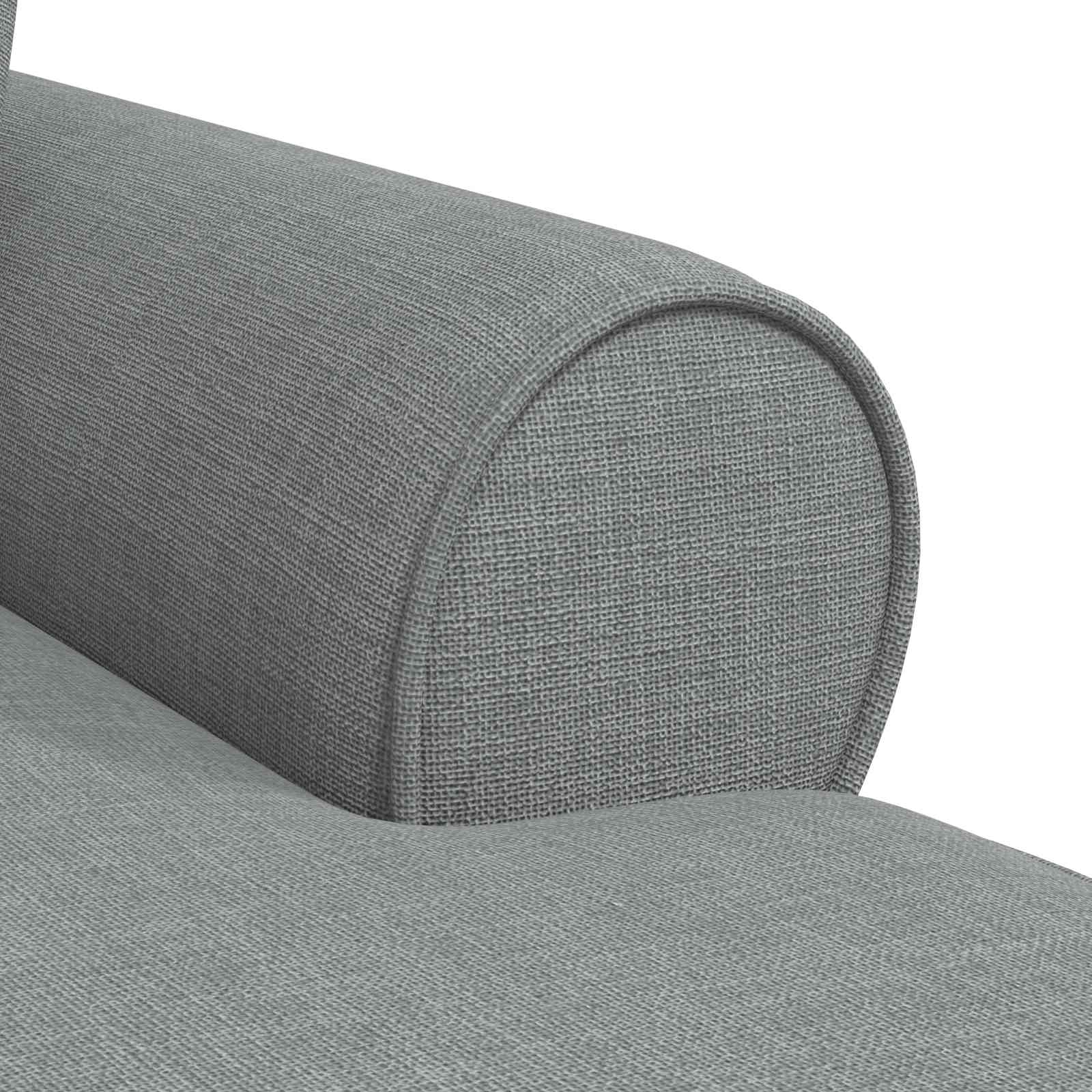 vidaXL Chaise Lounge mit Rock Hellgrau 91 x 157 x 91 cm Stoff