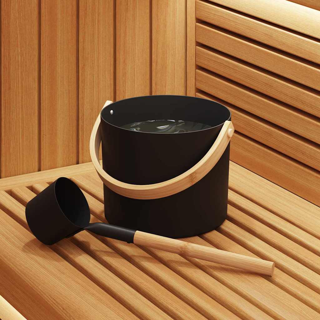 vidaXL Sauna Zubehör Set 2 pcs Schwarz