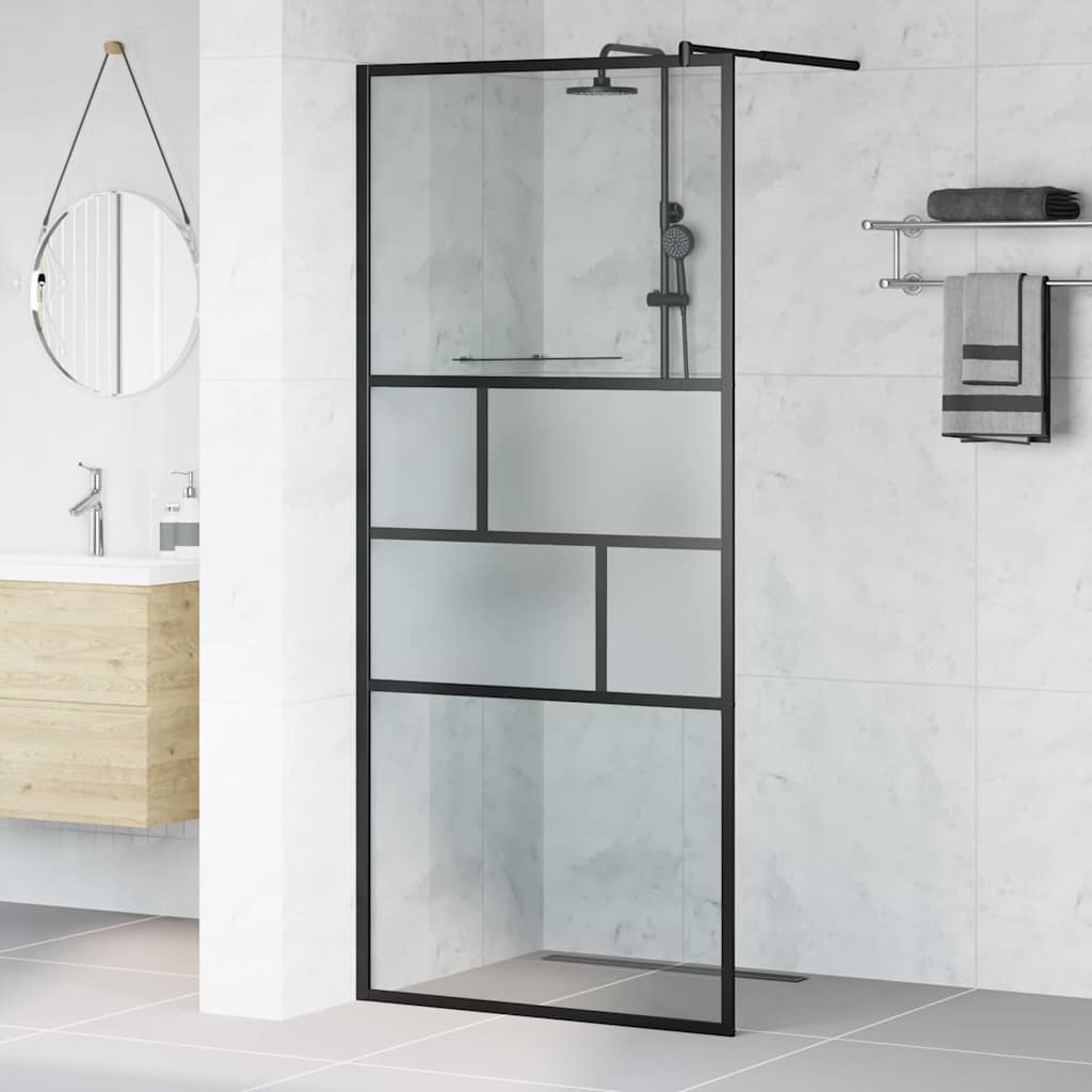 vidaXL Duschwand für Begehbare Dusche mit Klarem ESG-Glas 80x195 cm