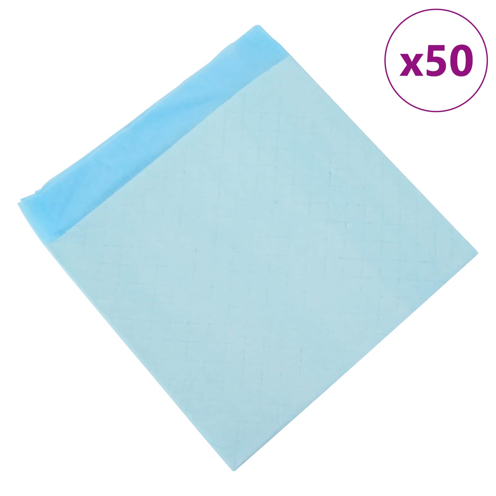 vidaXL Haustier Training Pad Uni 50 pcs Blau und Weiß 45 x 33 cm