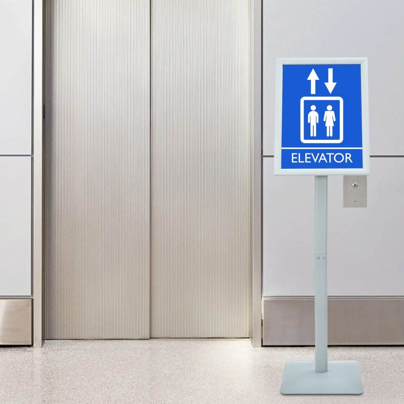 vidaXL Podest-Posterständer Silber A3 PVC und Gusseisen