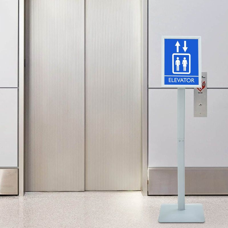 vidaXL Podest-Posterständer Silber A3 PVC und Gusseisen