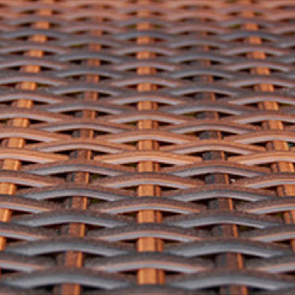 vidaXL 6-tlg. Garten-Lounge-Set mit Auflagen Poly Rattan Braun