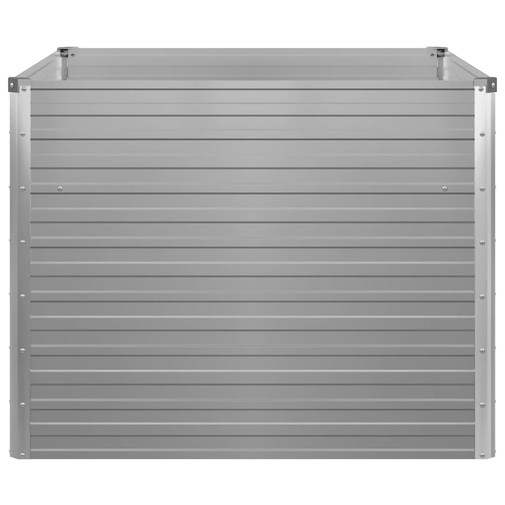 vidaXL Hochbeet 100 x 100 x 77 cm Verzinkter Stahl Grau