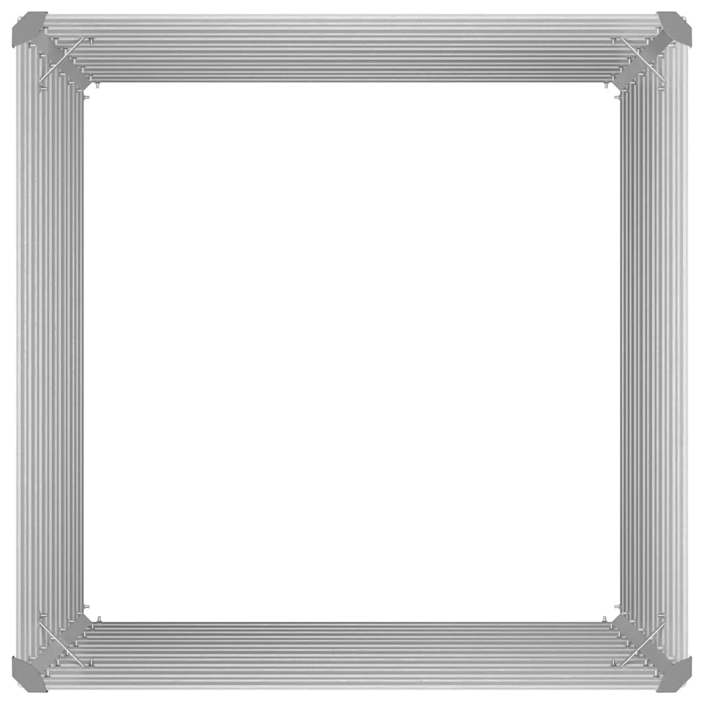 vidaXL Hochbeet 100 x 100 x 77 cm Verzinkter Stahl Grau