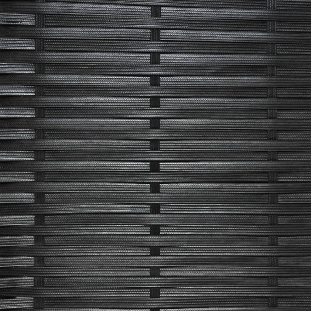 vidaXL 3-tlg. Bistro-Set mit Auflagen Poly Rattan Schwarz