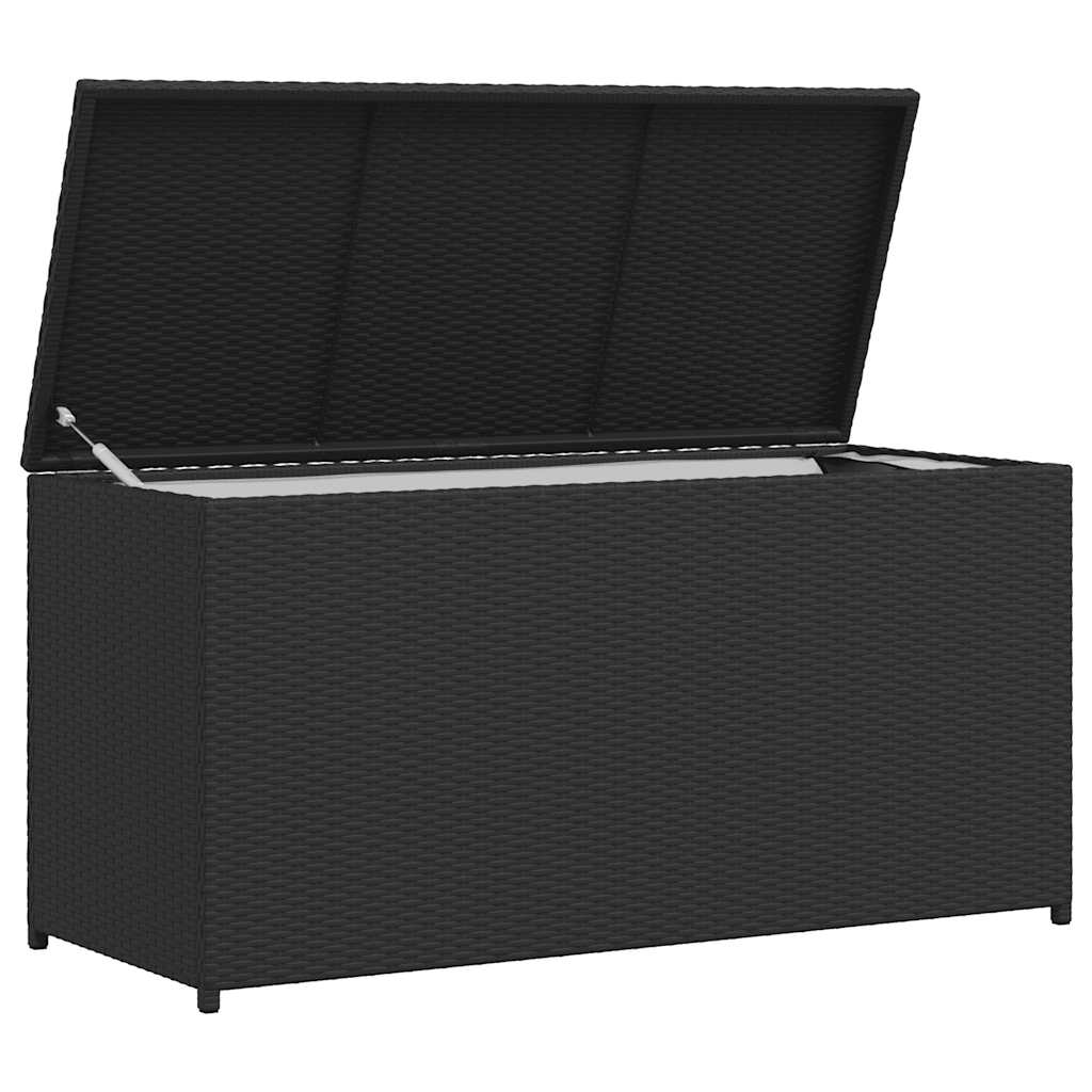 vidaXL Garten-Auflagenbox Schwarz 120x50x60 cm Poly Rattan