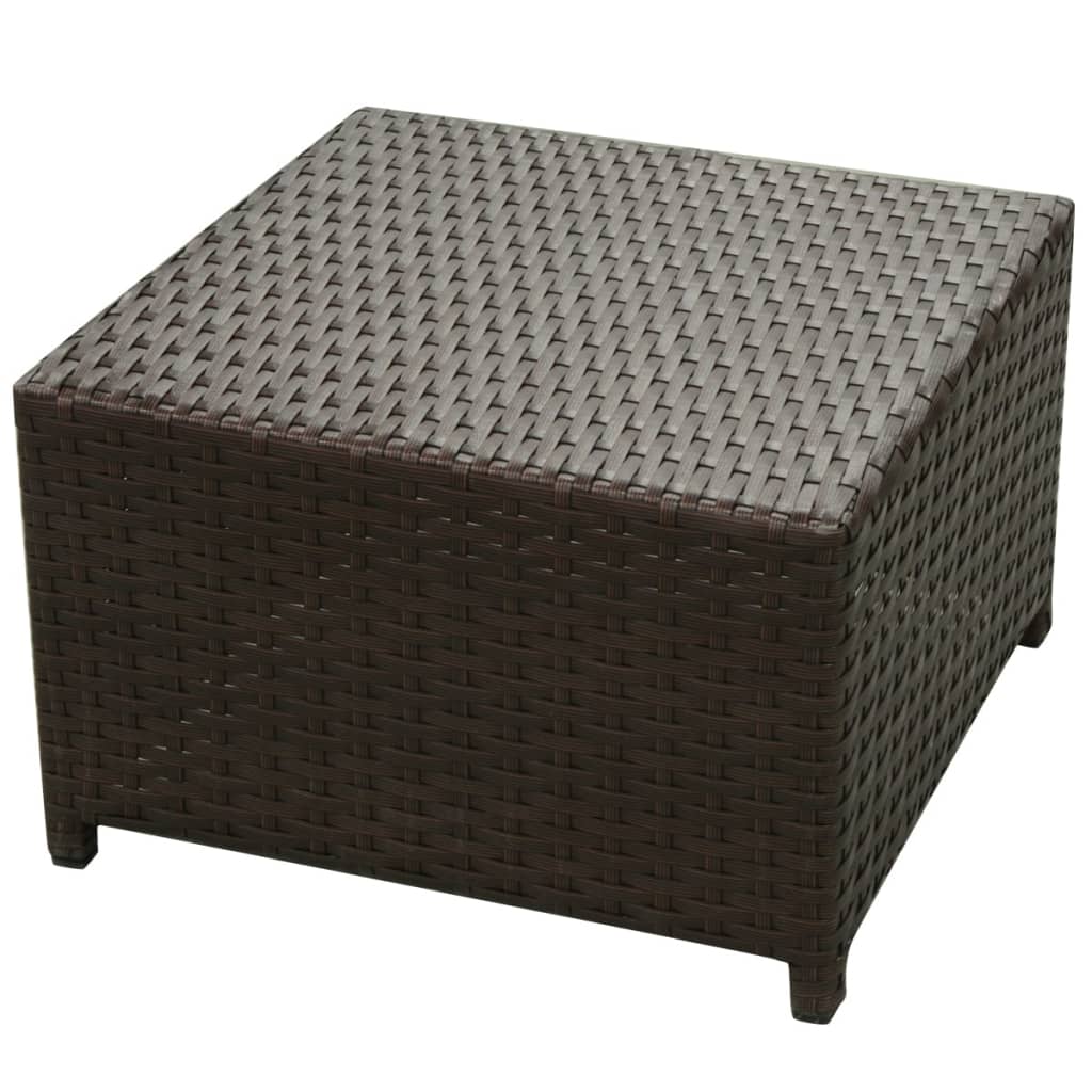 vidaXL 8-tlg. Garten-Lounge-Set mit Auflagen Poly Rattan Braun