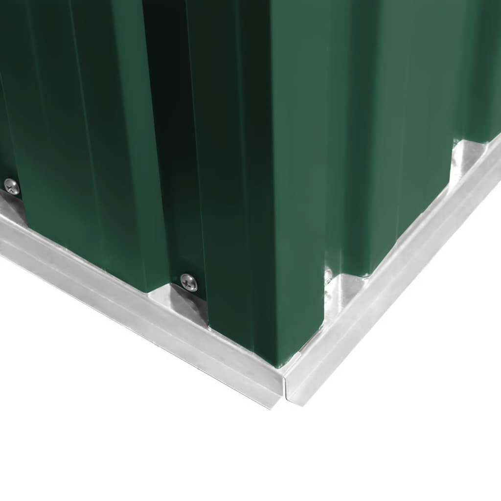 vidaXL Gartenschuppen Grün Metall 204 x 132 x 186 cm