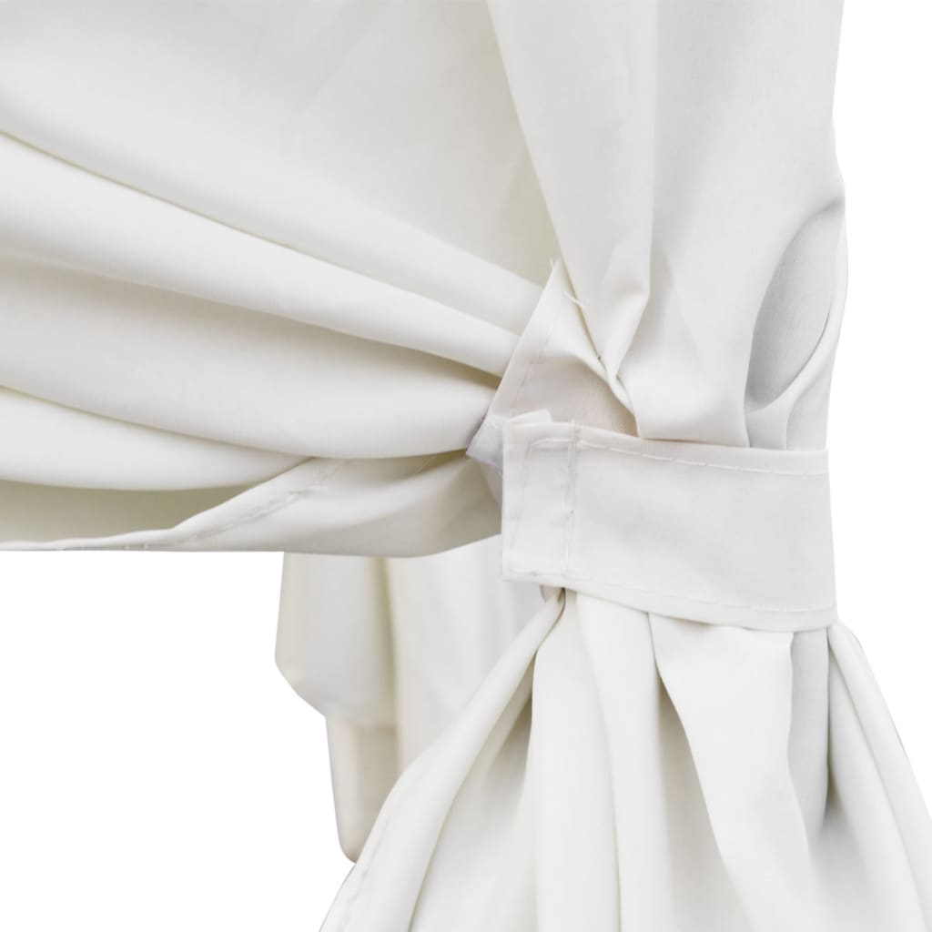 vidaXL Outdoor-Loungebett mit Vorhang Poly Rattan Braun