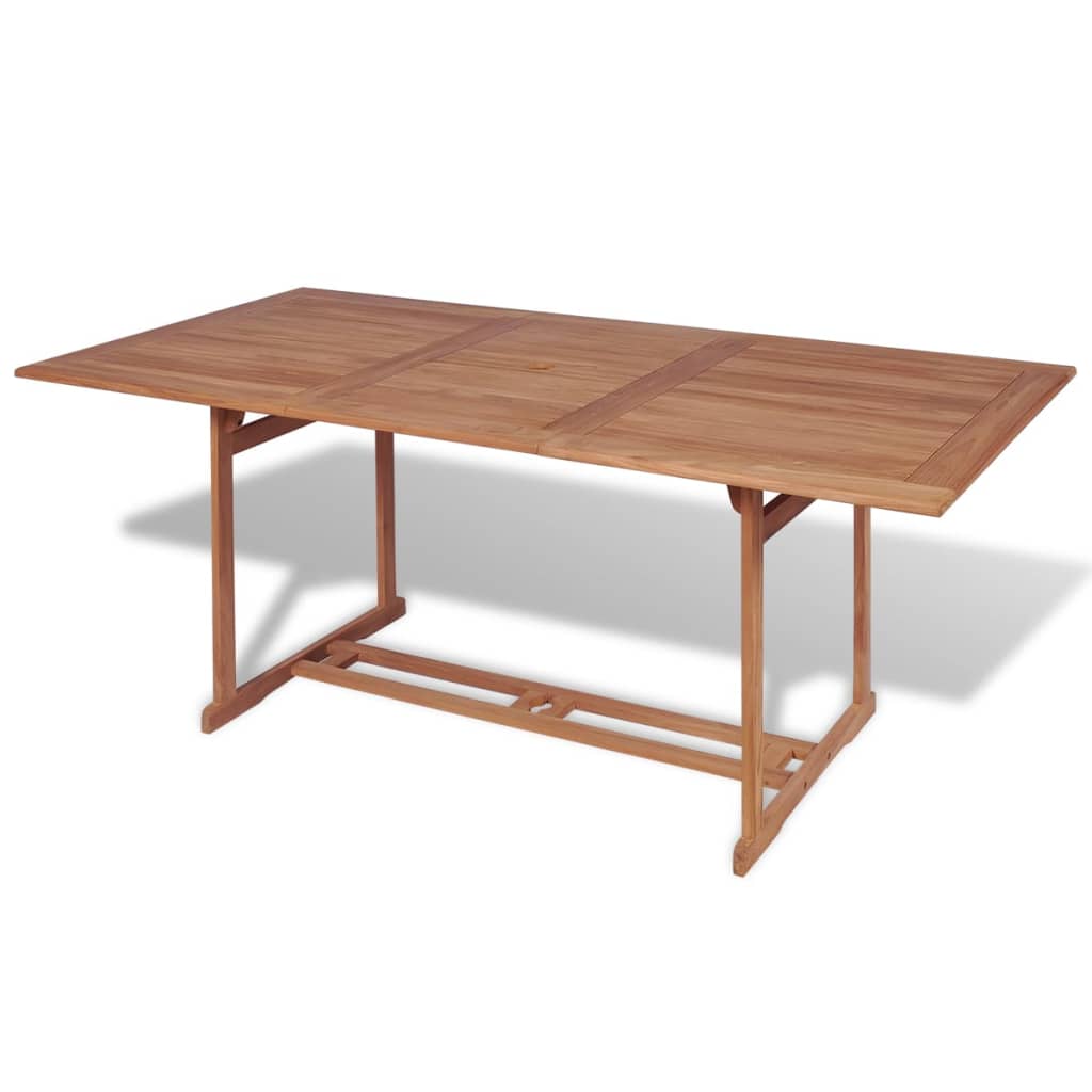 Gartentisch 150x90x75 cm Teak Massivholz