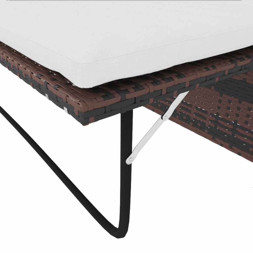 vidaXL Gartensofa Poly Rattan Braun