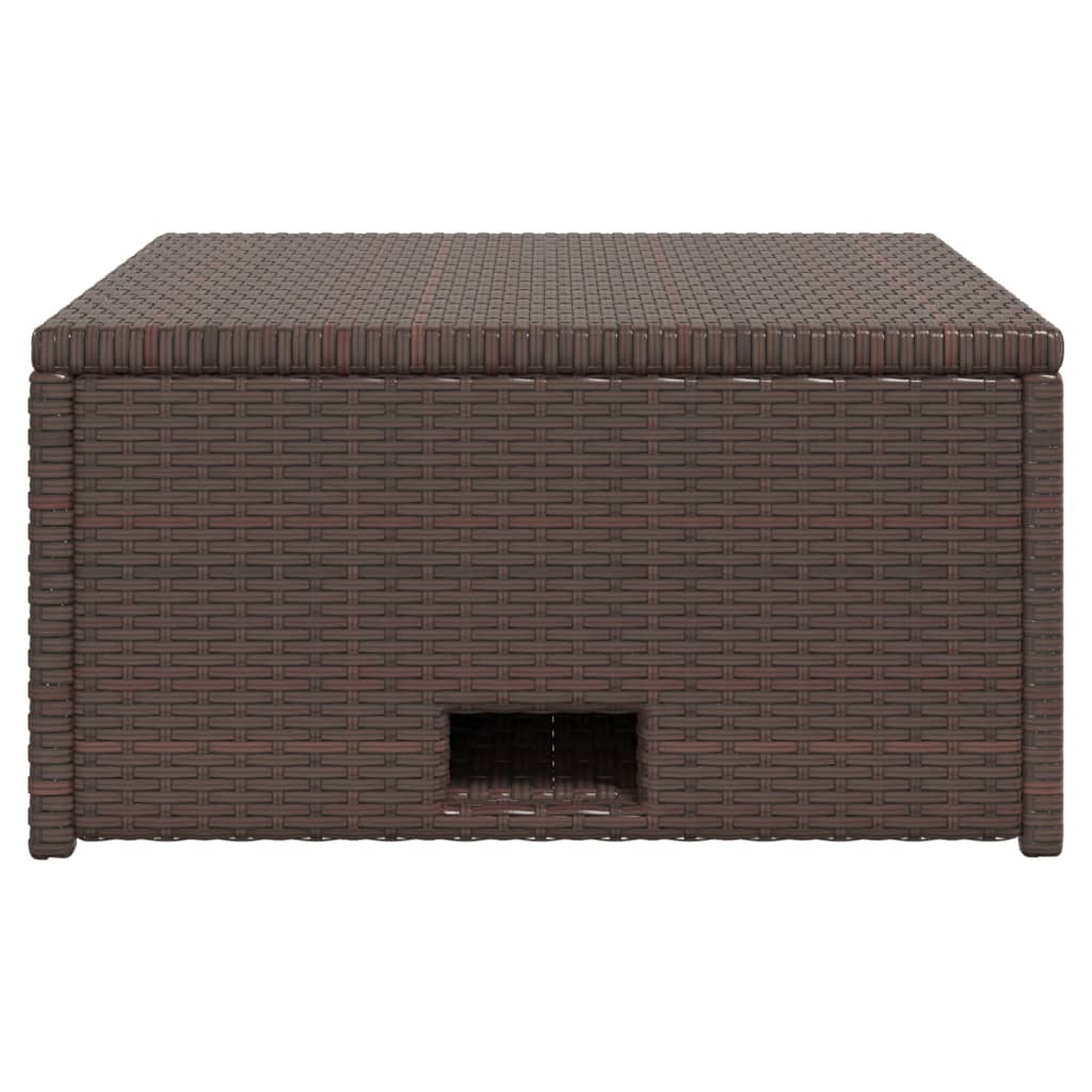 vidaXL 4-tlg. Garten-Lounge-Set mit Auflagen Poly Rattan Braun