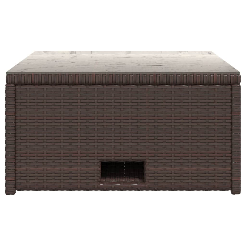 vidaXL 4-tlg. Garten-Lounge-Set mit Auflagen Poly Rattan Braun