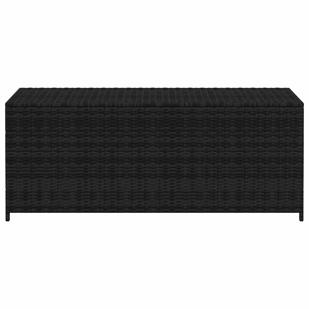 vidaXL Garden-Auflagenbox Schwarz 150x50x60 cm Poly Rattan