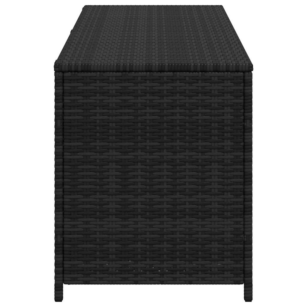 vidaXL Garden-Auflagenbox Schwarz 150x50x60 cm Poly Rattan