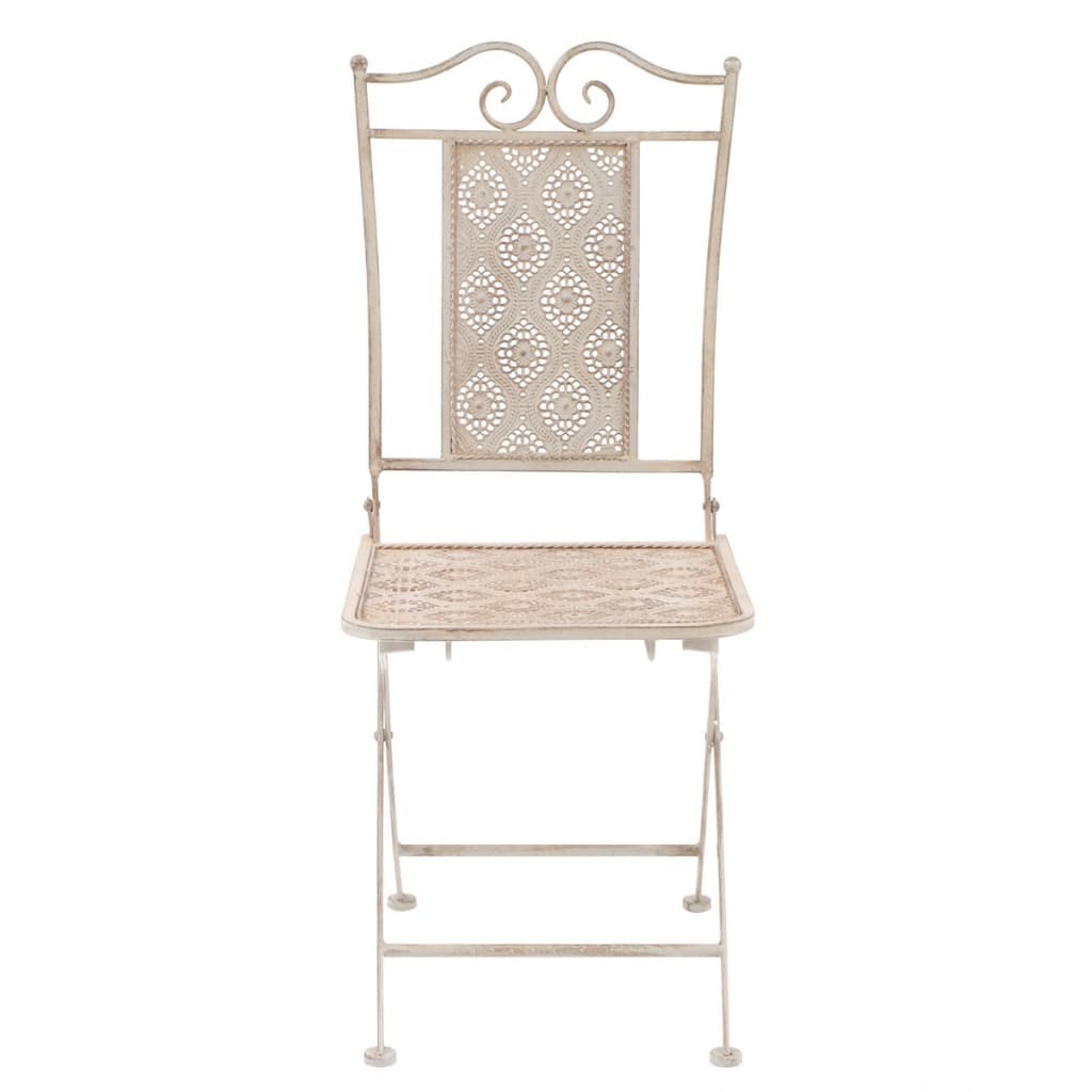 vidaXL 3-tlg. Bistro-Set Stahl Weiß