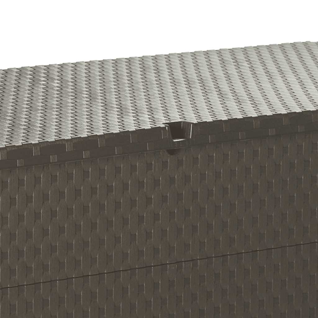 vidaXL Garten-Aufbewahrungsbox Braun 120x56x63 cm PP Rattan