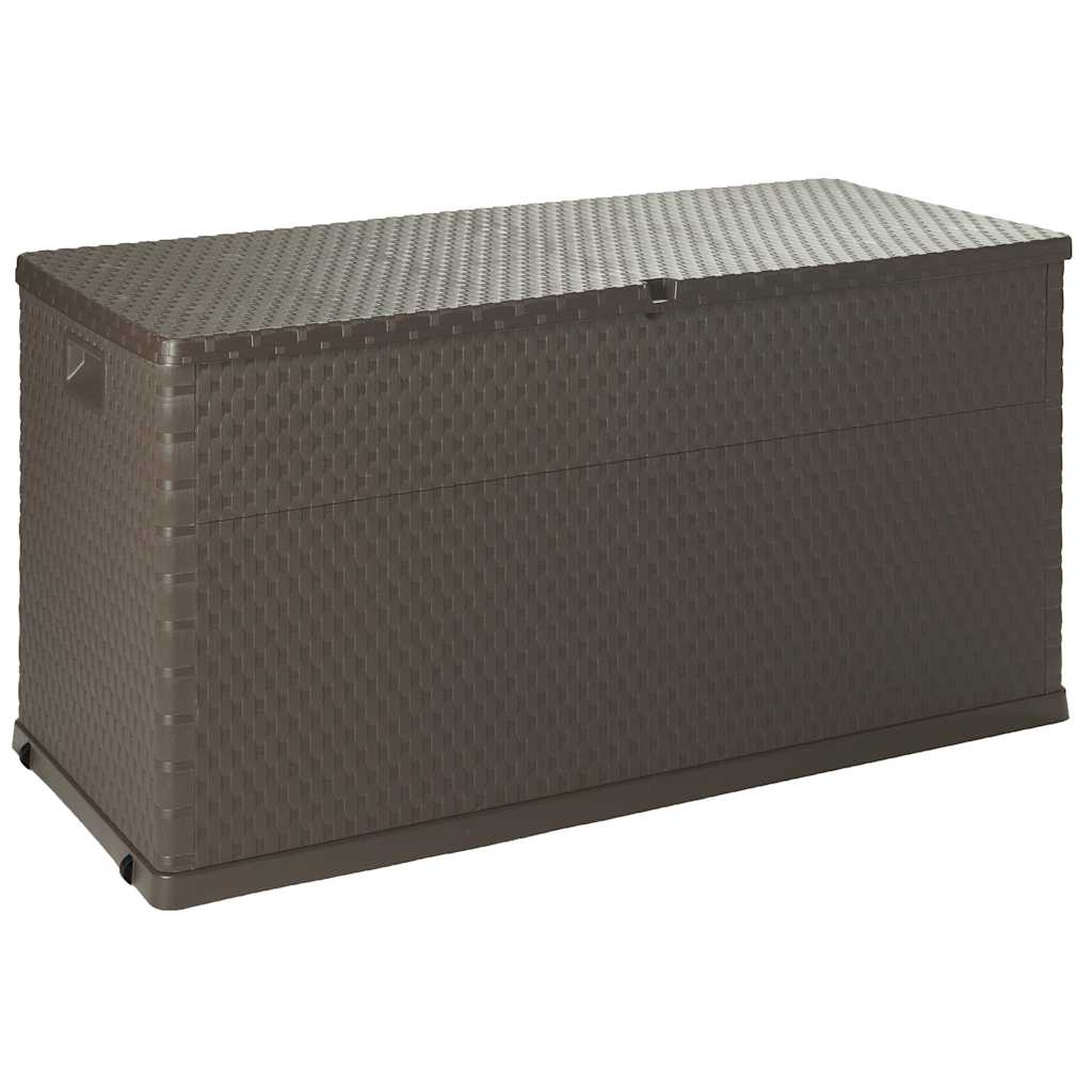 vidaXL Garten-Aufbewahrungsbox Braun 120x56x63 cm PP Rattan