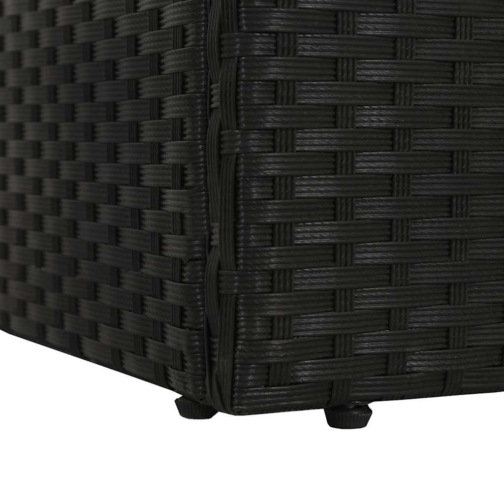 vidaXL Gartenbett Schwarz 195×60 cm Poly Rattan