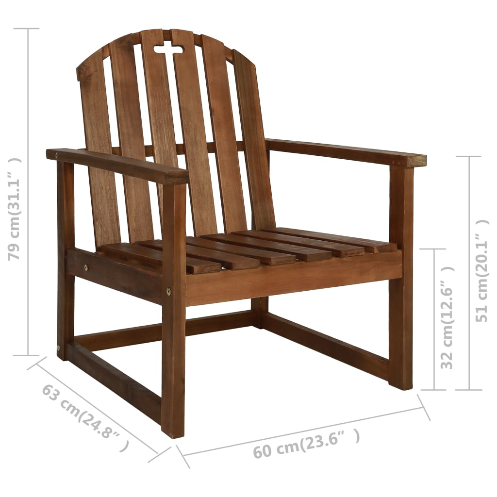 vidaXL 4-tlg. Garten-Lounge-Set Massivholz Akazie