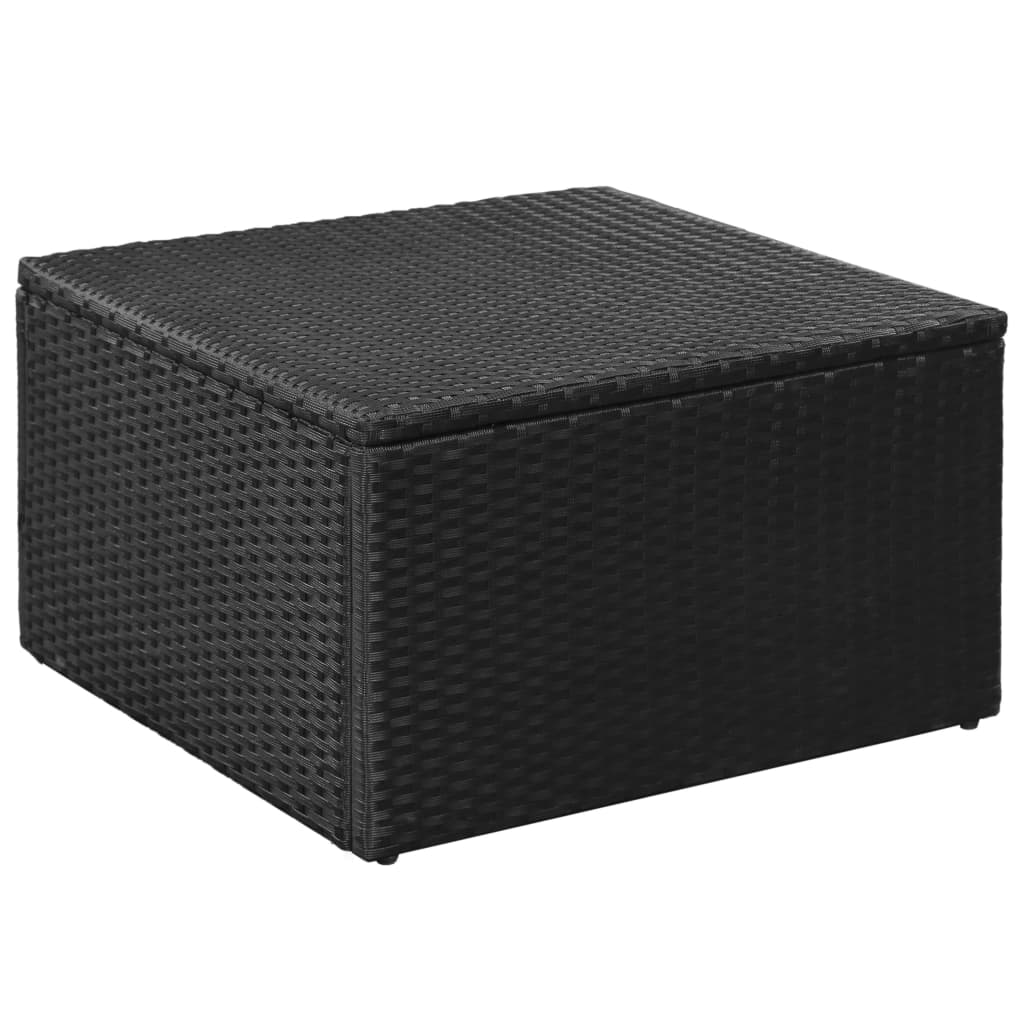 vidaXL 4-tlg. Garten-Lounge-Set Poly Rattan Schwarz und Weiß